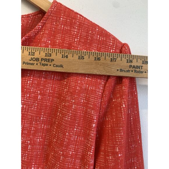 Marc Bouwer Unlimited Women’s Blouse Mesh Bell Sleeve Top Red Size Large - Picture 3 of 9